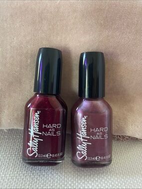 Sally Hansen Hard as Nails Nail Polish Duo - Burgundy & Mauve